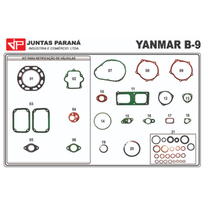 Jogo de Juntas B9 - Yanmar